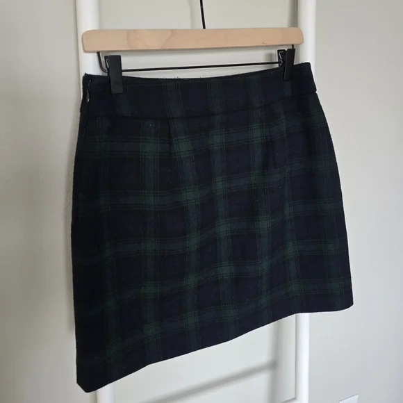 Loft Petite Plaid Button Trim Shift Skirt - Picture 3 of 7